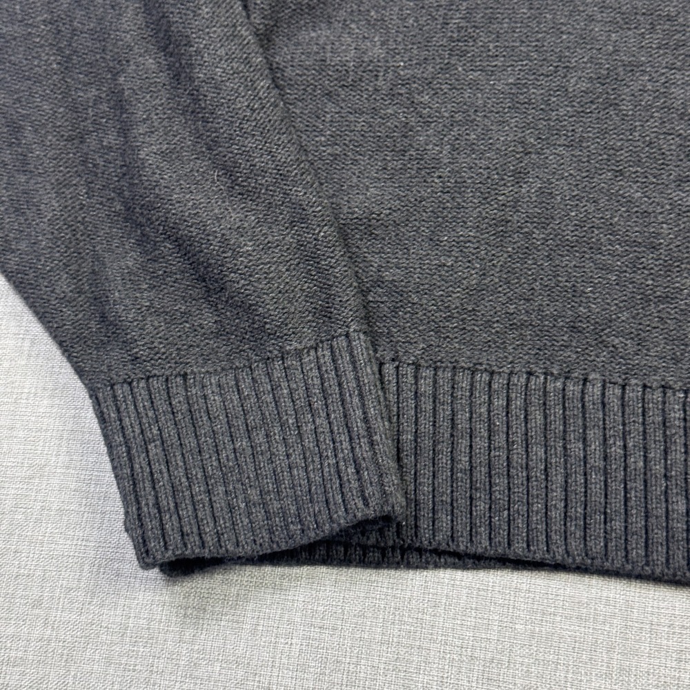 Quince Cardigan Womens Large Gray Crew Neck Button Front 100% Organic Cotton - Picture 6 of 10